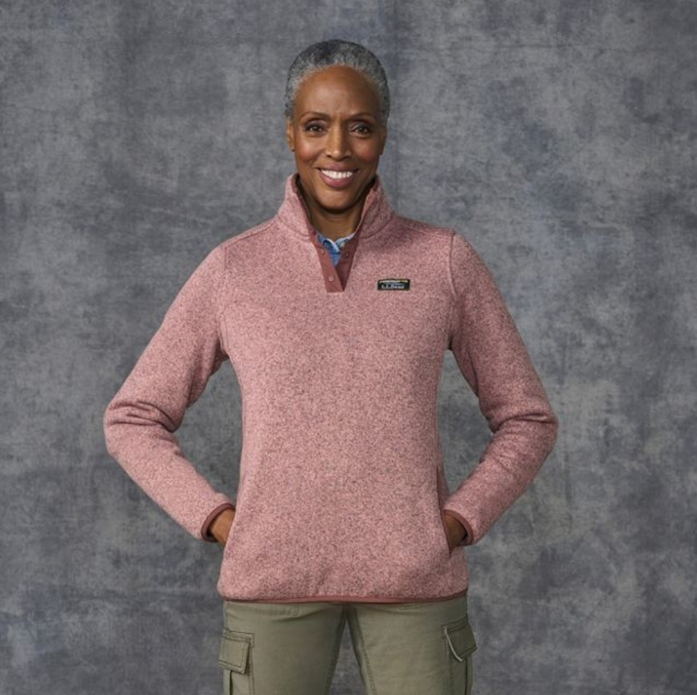 L.L.Bean Sweater Fleece Pullover Small Pink copy listing #4